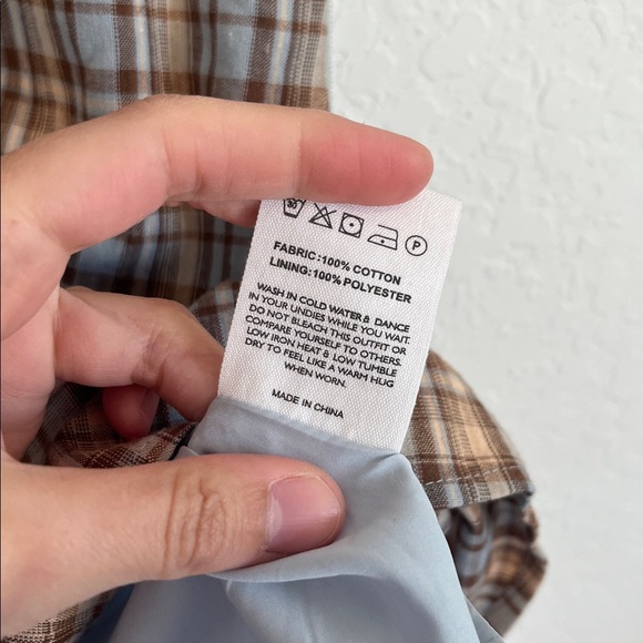 Pepper Mayo Plaid V Neck Mini Dress - Picture 7 of 9